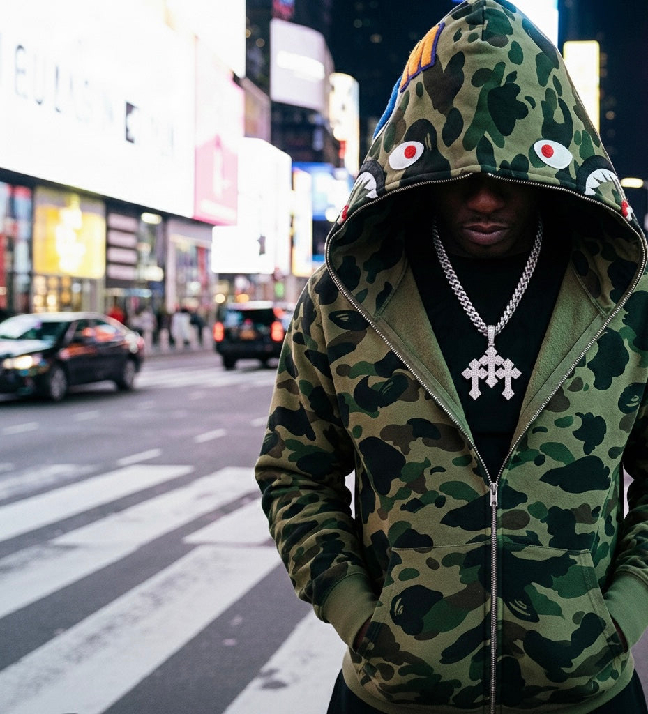 VLTED Stacked Cross Pendant Necklace – Iced-Out Statement Jewelry