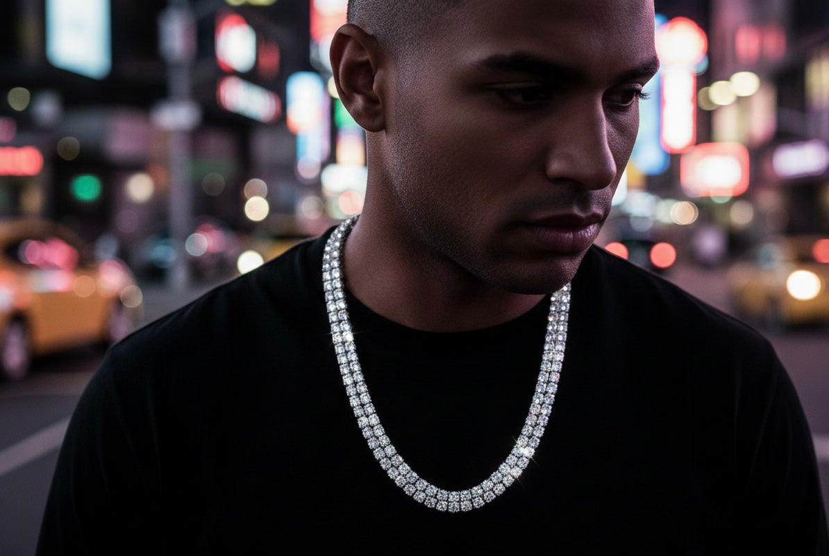 VLTED Iced-Out Tennis Chain – Statement Streetwear Jewelry